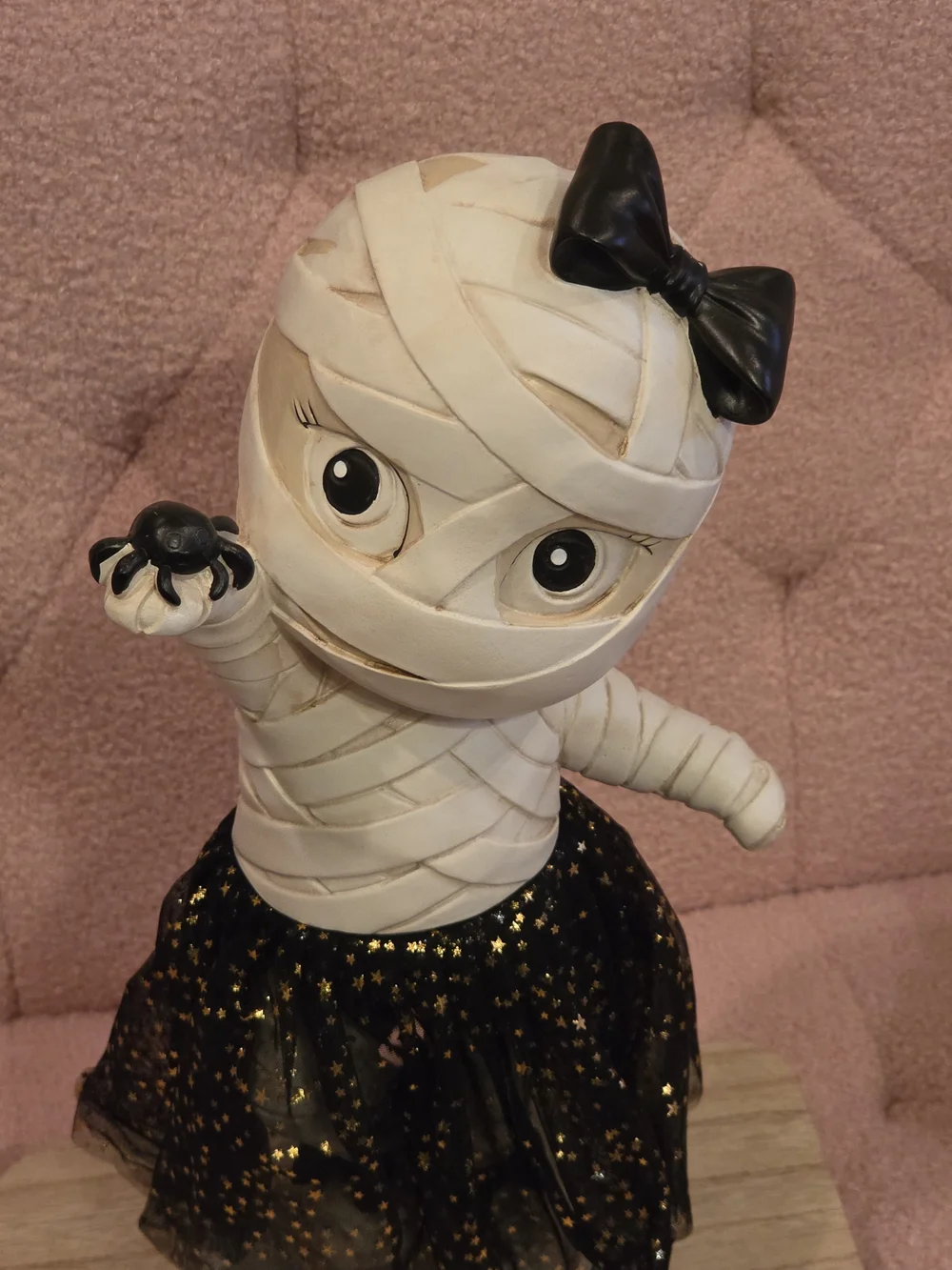 Coquette Mummy Girl Figurine with Star Tulle Skirt